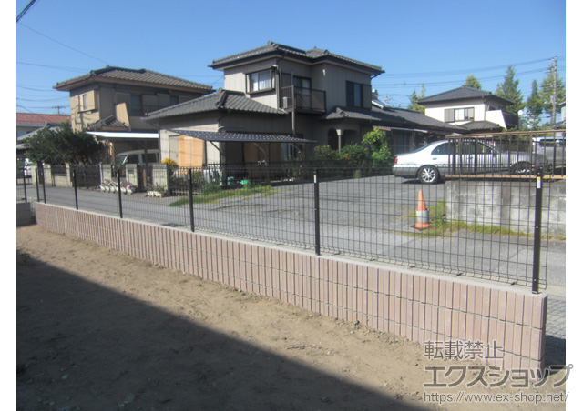 千葉県市原市ののフェンス・柵 イーネットフェンス1F型 自由柱タイプ 施工例