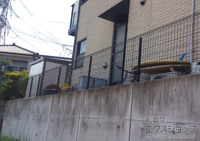 愛知県名古屋市ののフェンス・柵 イーネットフェンス1F型 自由柱タイプ 施工例