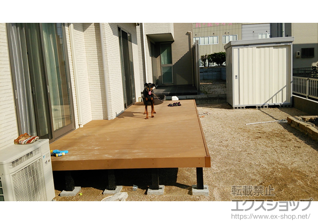 岡山県総社市ののウッドデッキ リウッドデッキ200 施工例