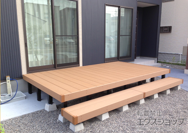 徳島県徳島市ののウッドデッキ リウッドデッキ 200 施工例