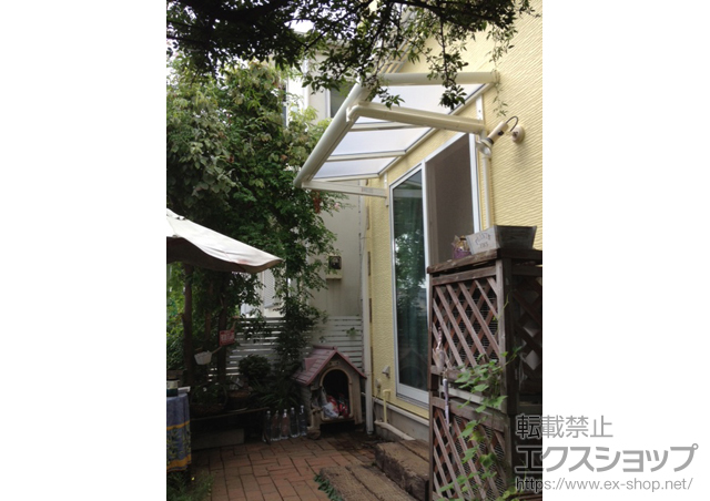 東京都大田区のLIXIL リクシル（トステム）のバルコニー・ベランダ屋根 パワーアルファ F型 ルーフタイプ 単体 積雪〜30cm対応 施工例