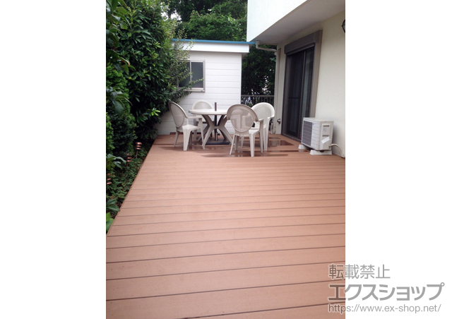 神奈川県横浜市のLIXIL リクシル（トステム）のウッドデッキ リコステージII＋下段 リコステージII＋ステップ1段 施工例