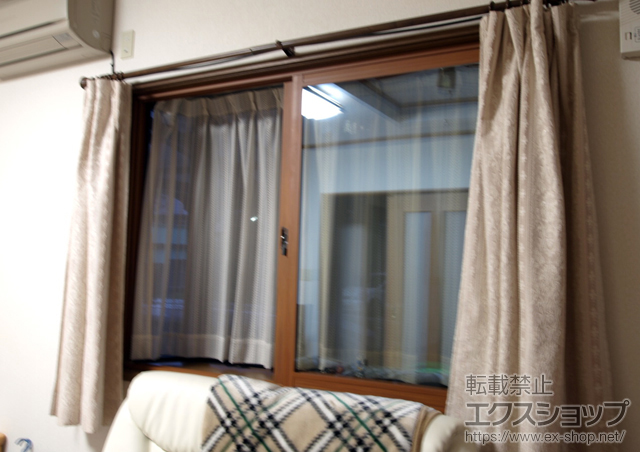 山梨県南巨摩郡南部町のの二重窓（内窓） インプラス ダストバリア仕様 引違い窓
幅=1,598mm 施工例