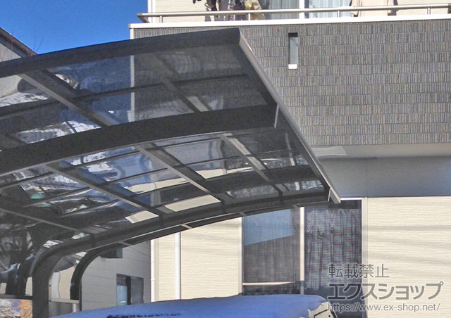 宮城県石巻市のLIXIL リクシル（トステム）のカーポート テールポートシグマIII 積雪〜20cm対応 施工例