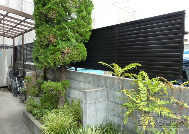 兵庫県宝塚市ののフェンス・柵 プリレオR5型フェンス フリーポールタイプ 施工例