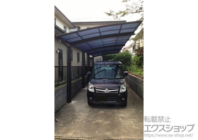 福岡県糸島市ののカーポート プレシオスポート 縦連棟 積雪〜20cm対応 施工例