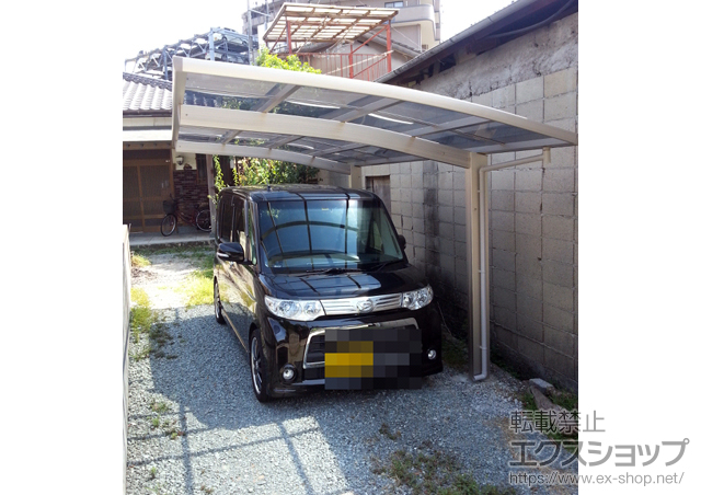 福岡県大牟田市ののカーポート プレシオスポート 積雪〜20cm対応 施工例