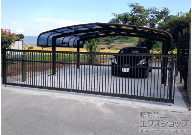 長野県佐久市ののカーポート プレシオスポート アルファ M合掌 積雪〜20cm対応 施工例