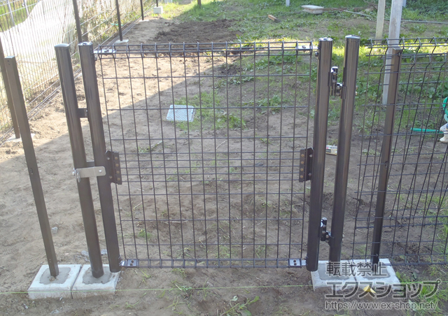 千葉県山武郡横芝光町ののフェンス・柵 イーネットフェンス1F型 自由柱タイプ 施工例