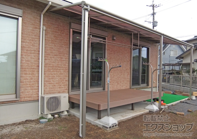 熊本県熊本市ののテラス屋根 ヴェクターテラス F型 テラスタイプ 連棟 積雪〜20cm対応 施工例