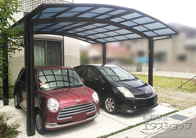 兵庫県姫路市ののカーポート レイナポートグラン M合掌　積雪〜20cm対応 施工例