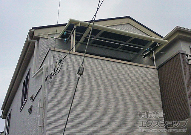 千葉県松戸市のLIXIL リクシル（トステム）のバルコニー・ベランダ屋根 ライザーテラスII F型 ルーフタイプ 単体 積雪〜20cm対応 施工例