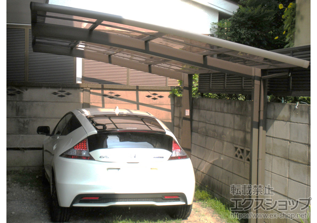 東京都東久留米市のLIXIL リクシル（トステム）のカーポート カーブポートシグマIII 積雪〜20cm対応 施工例