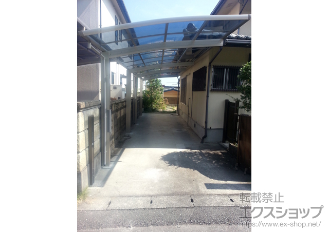 愛知県豊川市ののカーポート プレシオスポート 縦連棟 積雪〜20cm対応 施工例