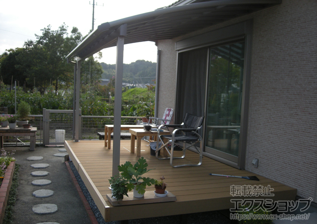 千葉県大網白里市のLIXIL リクシル（トステム）のテラス屋根 パワーアルファ L型 テラスタイプ 単体 積雪〜30cm対応 施工例