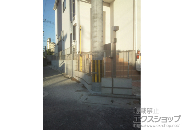 福岡県福岡市ののフェンス・柵 イーネットフェンス1F型 フリーポールタイプ 施工例