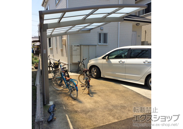 愛知県一宮市のLIXIL リクシル（トステム）のカーポート カーブポートシグマIII 積雪〜20cm対応 施工例