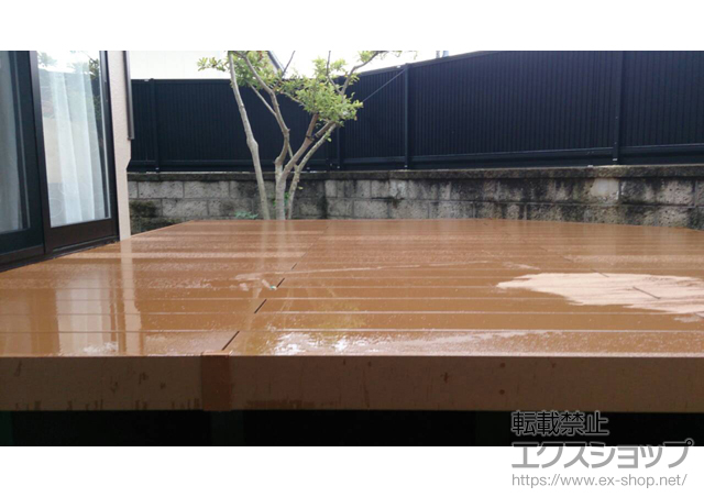 富山県高岡市ののウッドデッキ リウッドデッキ 200　変形地納まり 施工例