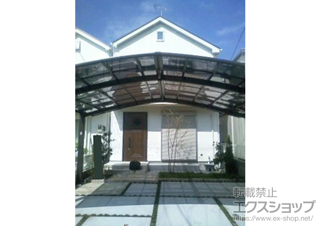 東京都国分寺市のLIXIL リクシル（トステム）のカーポート カーブポートシグマIII M合掌 積雪〜20cm対応 施工例