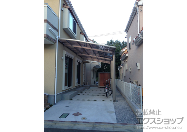 東京都八王子市のLIXIL リクシル（トステム）のカーポート ルーフポートシグマIII 縦連棟 積雪〜20cm対応 施工例