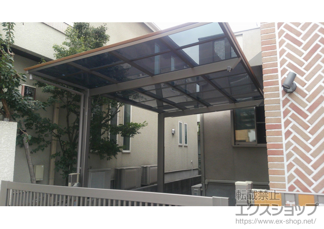 東京都大田区ののカーポート アーキフィットプラス 積雪〜20cm対応＋雨樋ネット 施工例