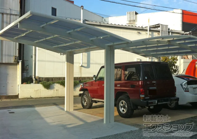福岡県久留米市ののカーポート、サイクルポート・自転車置き場 レイナポートグラン 積雪〜20cm対応 施工例