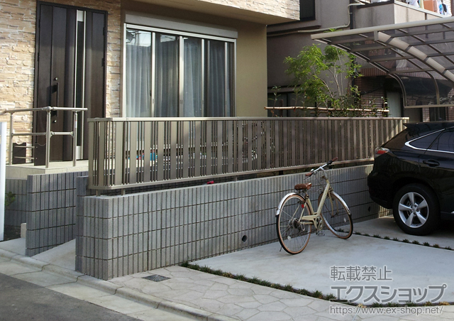 東京都杉並区ののフェンス・柵 ハイミレーヌR5型フェンス フリーポールタイプ 施工例