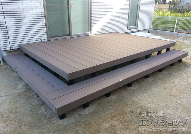 三重県名張市ののウッドデッキ リウッドデッキ 200+段床セット 1段仕様 施工例