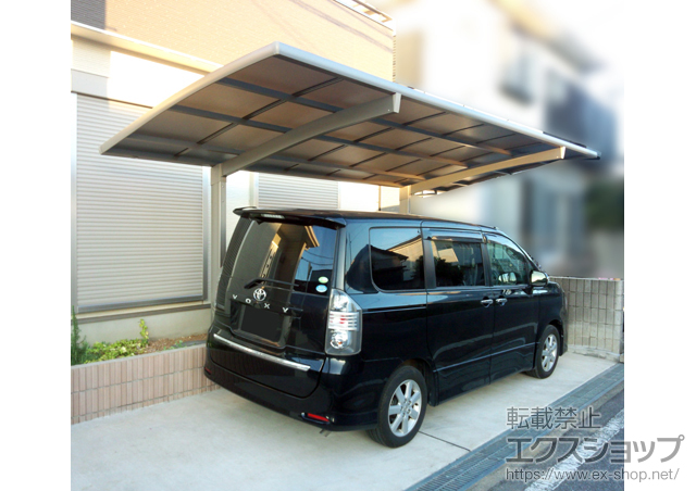 千葉県市原市のLIXIL リクシル（トステム）のカーポート カーブポートシグマIII 積雪〜20cm対応 施工例