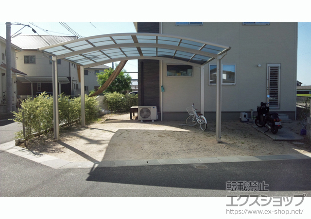 岡山県岡山市ののカーポート レイナツインポートグラン　積雪〜20cm対応 施工例