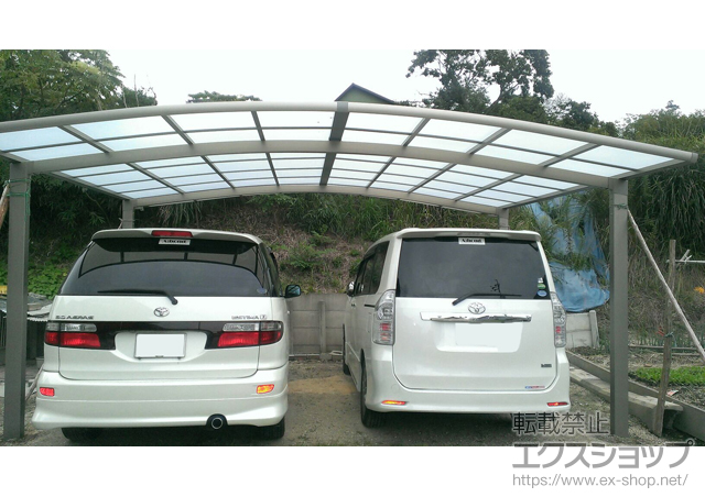 愛知県名古屋のLIXIL リクシル（トステム）のカーポート カーブポートシグマIII ワイド 積雪〜20cm対応 施工例