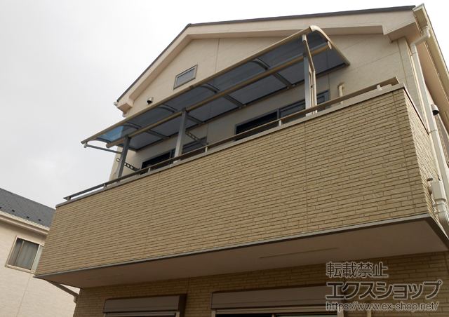 東京都稲城市ののバルコニー・ベランダ屋根 プレシオステラス R型 屋根タイプ 連棟 積雪〜20cm対応 施工例