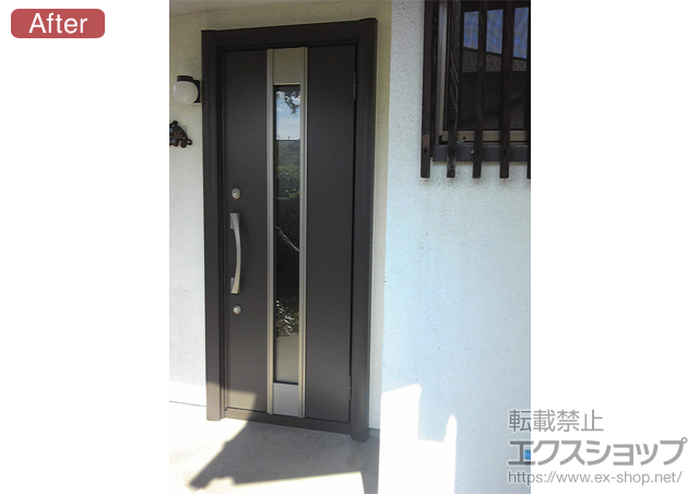 佐賀県佐賀市のLIXIL リクシル（トステム）の玄関ドア リシェント 200型 施工例