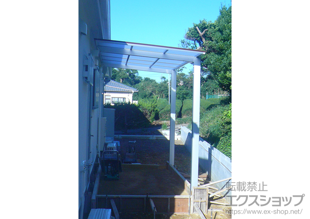 静岡県御前崎市ののテラス屋根 アーキフィットプラス ミニ 独立テラスタイプ 積雪〜20cm対応 施工例