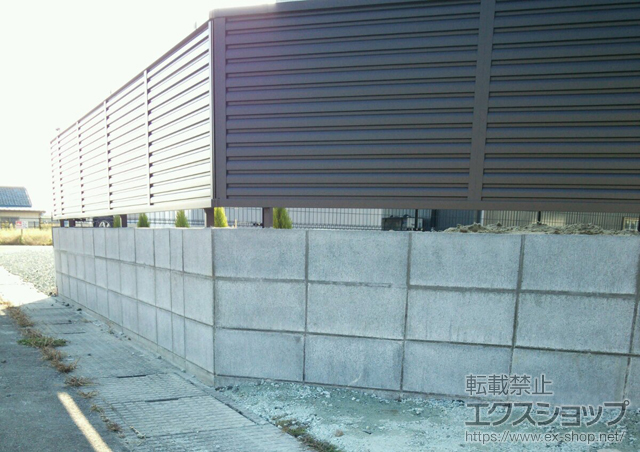 宮城県岩沼市ののフェンス・柵 プリレオR5型フェンス フリーポールタイプ 施工例