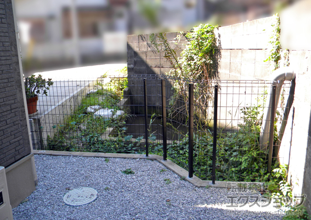 神奈川県川崎市ののフェンス・柵 イーネットフェンス1F型 自由柱タイプ 施工例