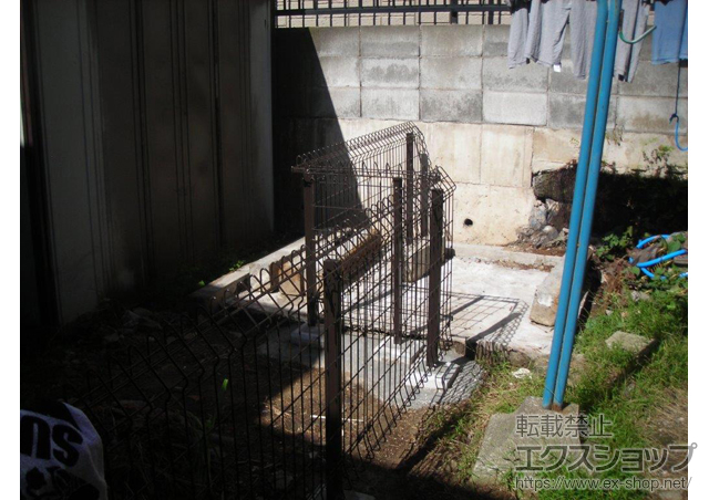 神奈川県横浜市ののフェンス・柵 メッシュフェンス G10-R 自由柱方式 施工例