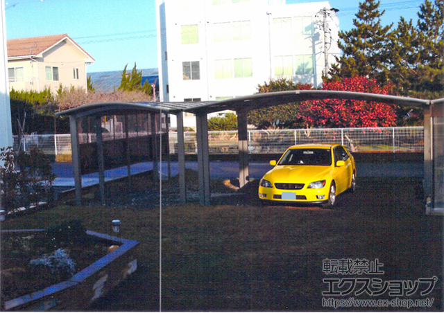 静岡県周智郡森町ののカーポート メジャーポートII Rタイプ ワイド 積雪〜20cm対応 施工例