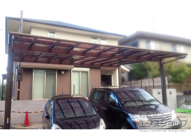 大阪府河内長野市ののカーポート エフルージュ ツイン 積雪〜20cm対応 施工例