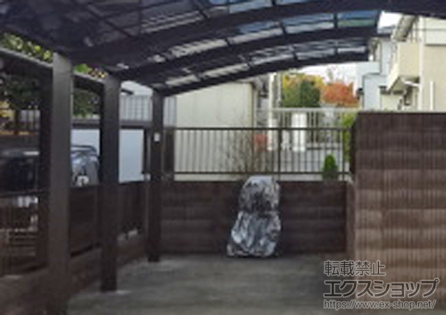 千葉県印旛郡栄町のLIXIL リクシル（トステム）のカーポート カーブポートシグマIII 積雪〜20cm対応 施工例