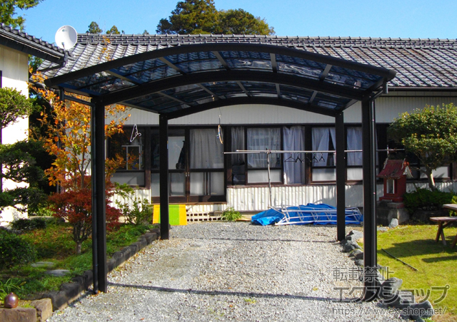 福島県相馬郡新地町ののカーポート レイナワンポートグラン　積雪〜20cm対応+レイナワンポートグラン　屋根ふき材補強部品 施工例