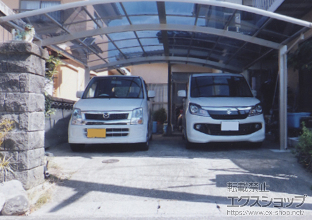 佐賀県伊万里市ののカーポート プレシオスポート ワイド 積雪〜20cm対応 施工例