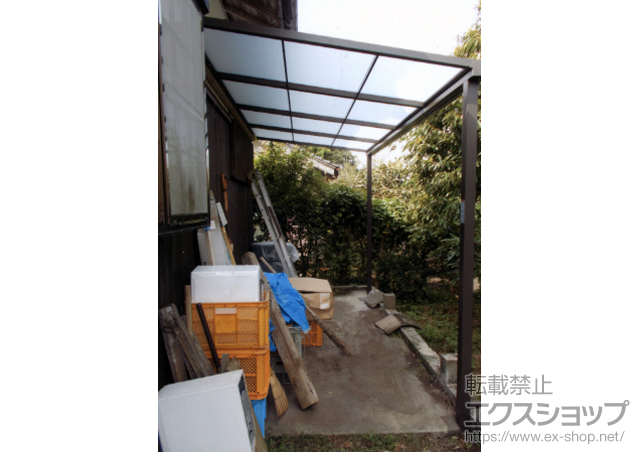 鹿児島県南九州市のLIXIL リクシル（トステム）のテラス屋根 ライザーテラスII F型 テラスタイプ 単体 積雪〜20cm対応 施工例