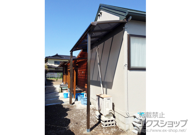 大分県別府市のLIXIL リクシル（トステム）のテラス屋根 パワーアルファ L型 テラスタイプ 単体 積雪〜30cm対応 施工例