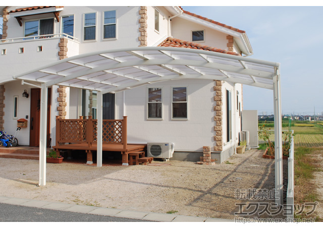 鳥取県米子市ののカーポート レイナツインポートグラン　積雪〜20cm対応 施工例