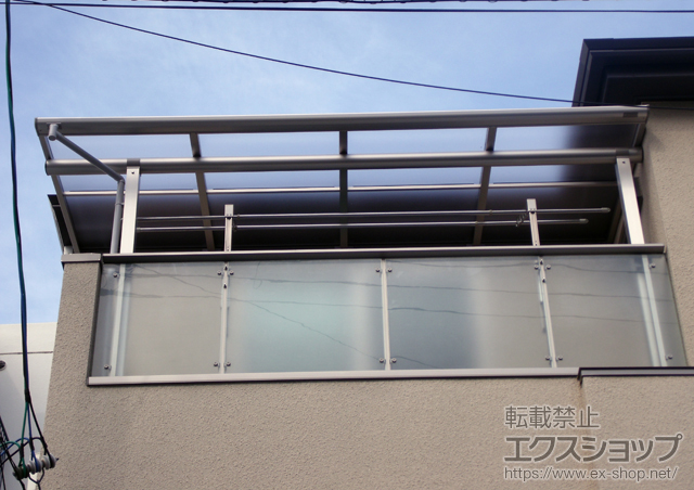 大阪府大阪市ののバルコニー・ベランダ屋根 ヴェクターテラス F型 屋根タイプ 単体 積雪〜20cm対応 施工例
