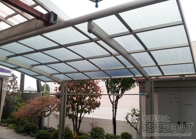 岩手県紫波郡紫波町ののカーポート レイナポートグラン　積雪〜20cm対応+レイナポートグラン　着脱式サポート 2本入+水平式物干し(カーポート柱用) 2本入 施工例