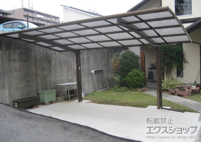 岐阜県多治見市のLIXIL リクシル（トステム）のカーポート カーブポートシグマIII 積雪〜20cm対応 施工例