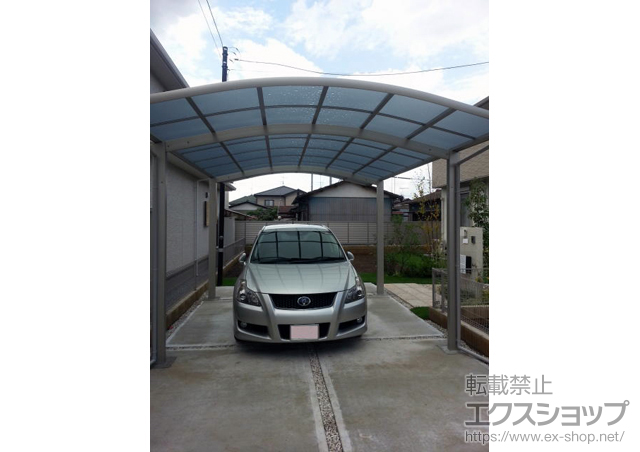 栃木県下都賀郡野木町ののカーポート レイナツインポートグラン　積雪〜20cm対応＋レイナツインポートグラン　オプション
屋根ふき補強部品 施工例