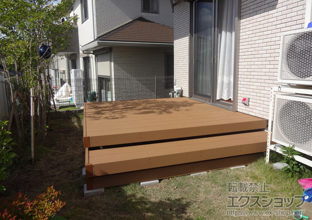 兵庫県宝塚市ののウッドデッキ リウッドデッキ 200 床下囲いセット+リウッドデッキ 200 床下囲いセット 施工例